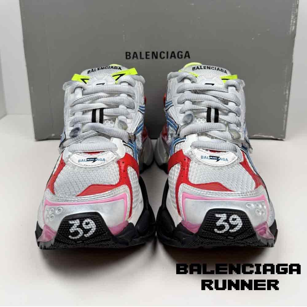 کفش کتونی بالنسیاگا رانر سفید آبی قرمز Balenciaga Runner white Blue Red — تصویر ۷