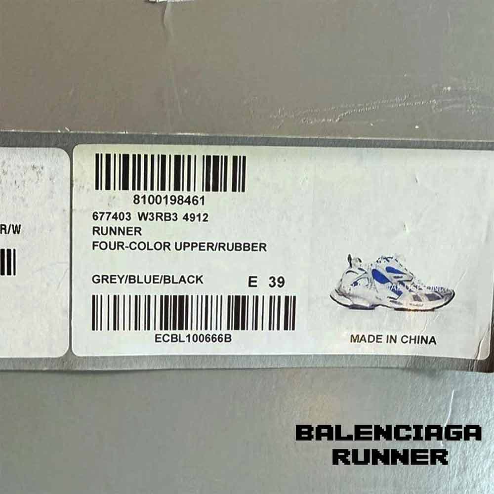 کفش کتونی بالنسیاگا رانر آبی سفید Balenciaga Runner Blue White — تصویر ۴