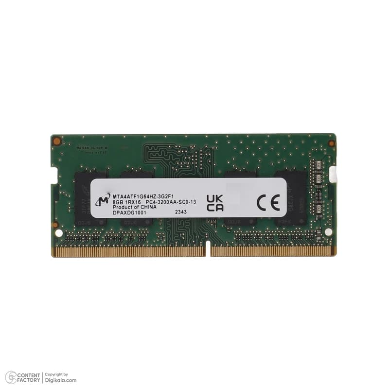 رم لپتاپ DDR4 تک کاناله 8 گیگابایت 3200 مگاهرتز کروشیال — تصویر ۲