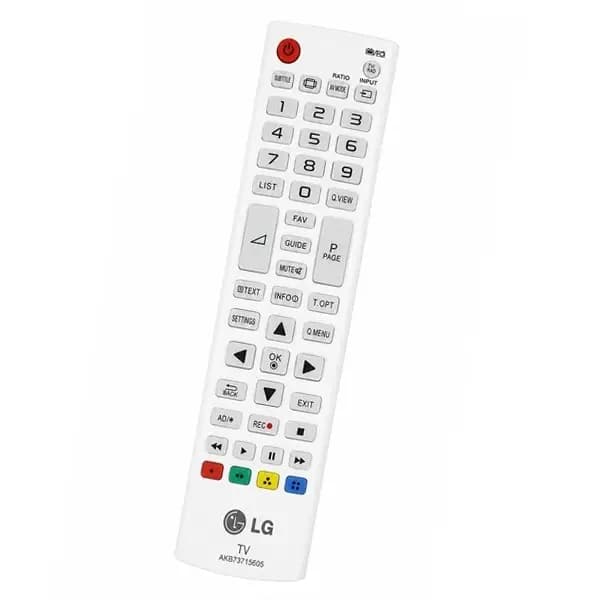 ریموت کنترل تلویزیون الجی مدل AKB73715605 مرغوب، سفید، (میکروسوئیچی دکمههای شبنما) — تصویر ۳