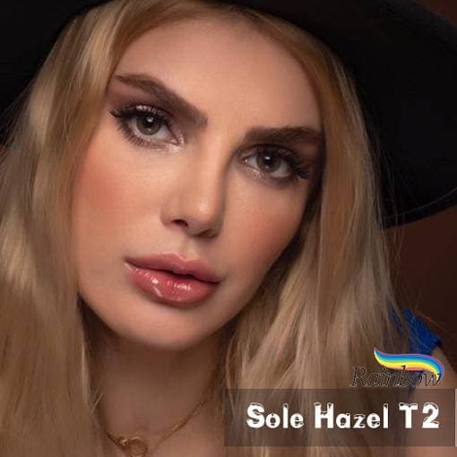 لنز سالانه عسلی (فندقی) رینبو آیس| Rainbow Ice Sole Hazel 2T