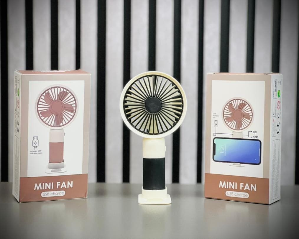 پنکه دستی شارژی دارای استند موبایل مدل Mini Fan