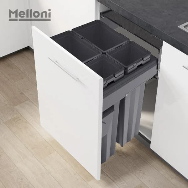 سطل زباله کابینتی 4 مخزن ملونی سری Max Bin کد 9022