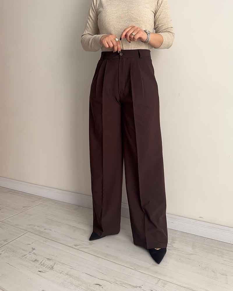 شلوار Velora (قهوه ای) — تصویر ۶