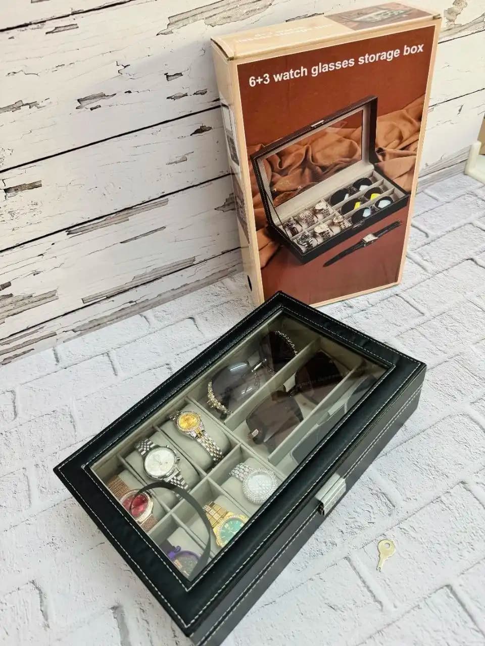 جعبه نگهدارنده ساعت و عینک 6+3 خانه — تصویر ۶
