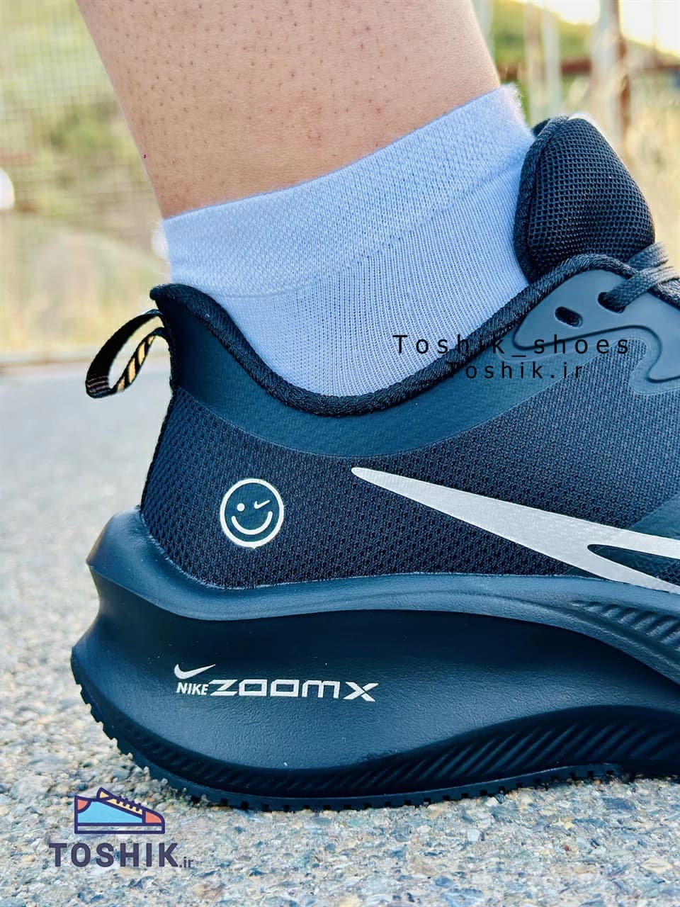 کفش نایک zoom x زوم ایکس لبخند تمام مشکی — تصویر ۳
