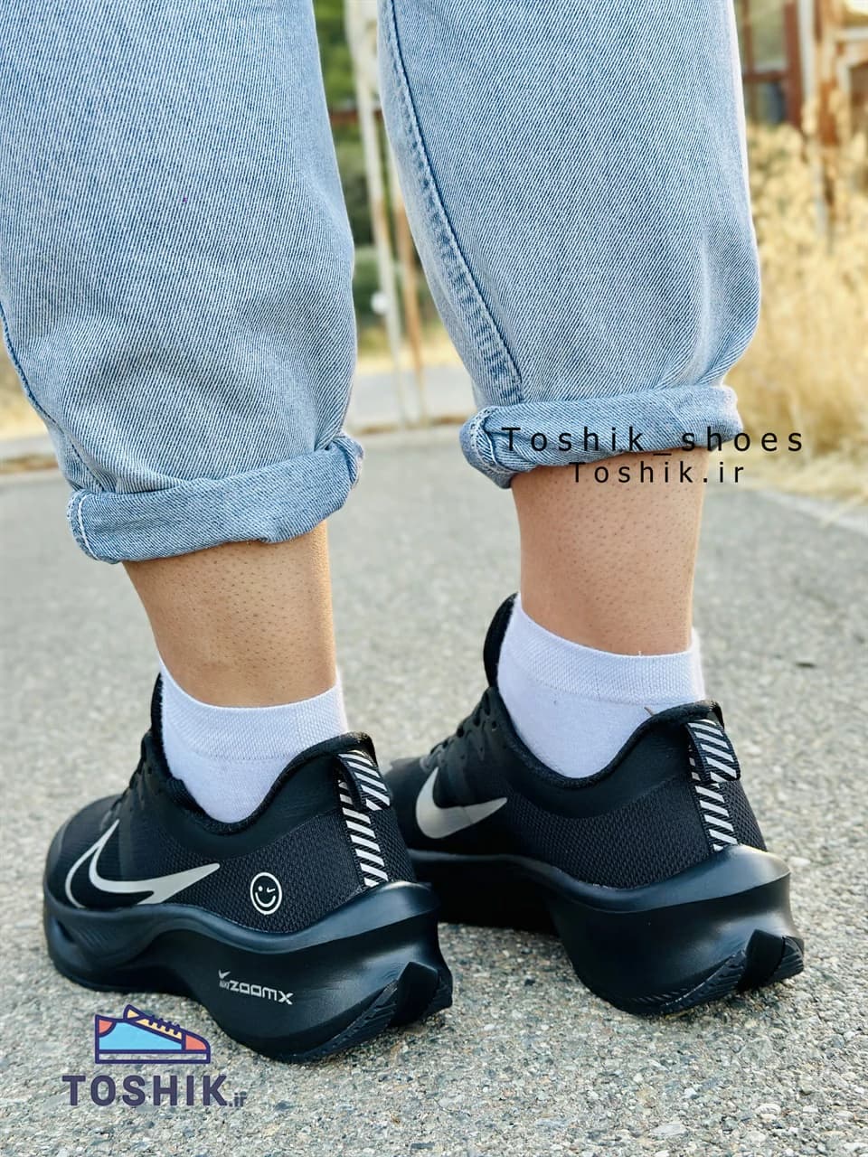 کفش نایک zoom x زوم ایکس لبخند تمام مشکی — تصویر ۷