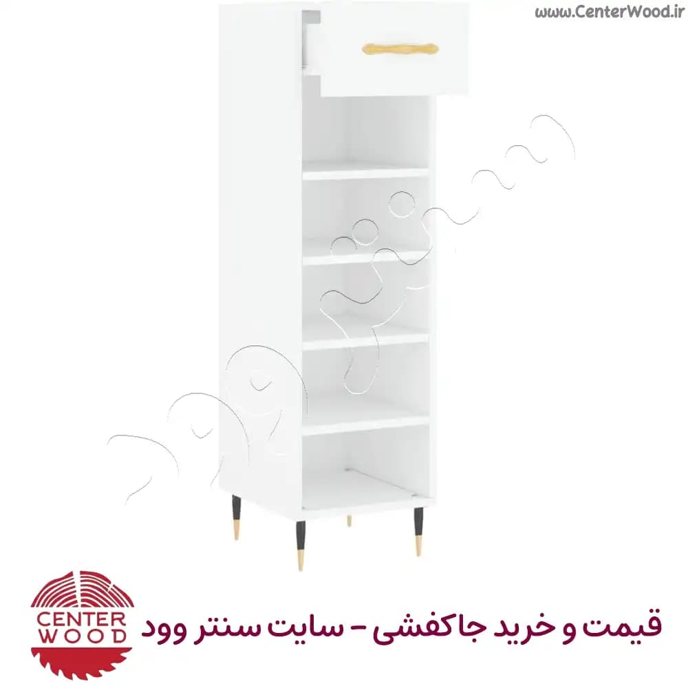 جاکفشی جدید باریک 5 طبقه با یک کشو کد 2219 — تصویر ۳
