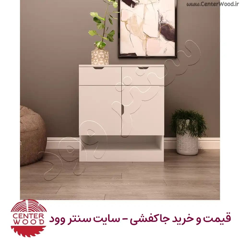 جاکفشی 4 طبقه درب کابینتی به همراه 2 کشو باکس دار کد 2243