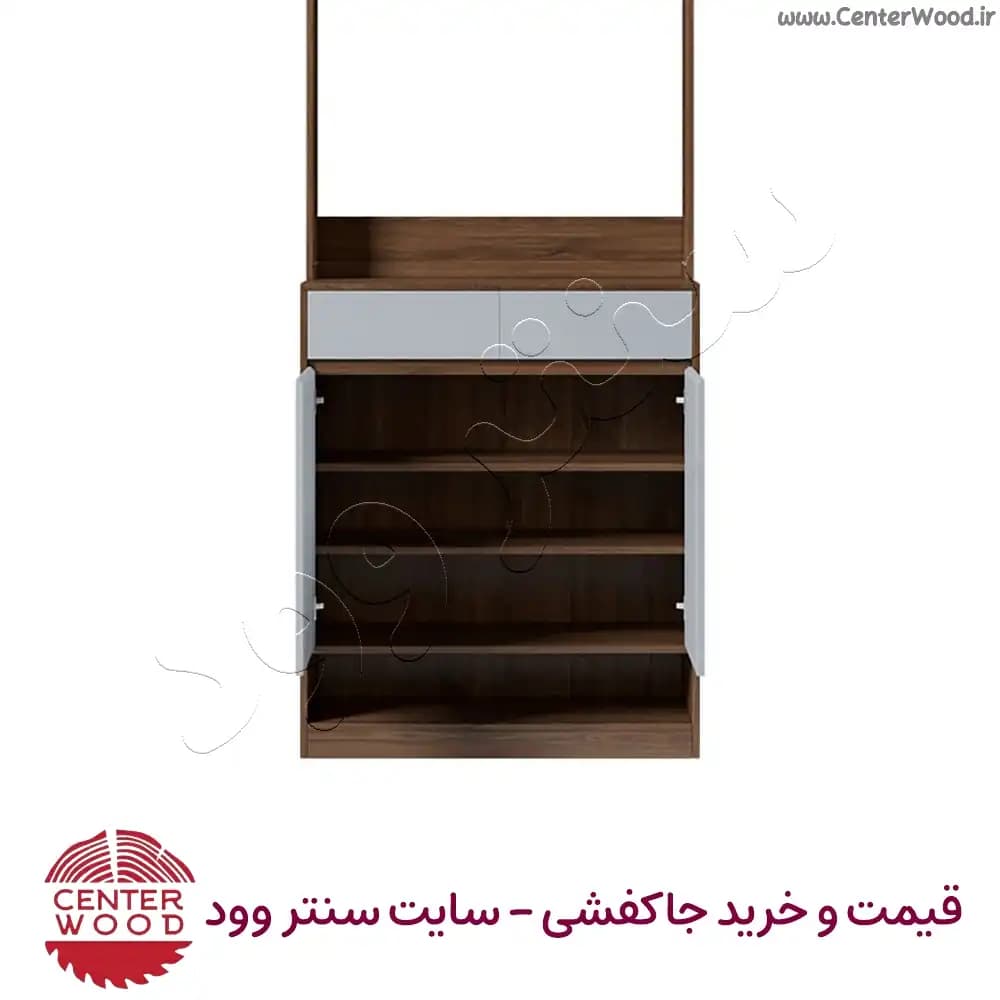 جاکفشی ایستاده دو کشو با آویز لباس و دارای باکس پایین کد 2236 — تصویر ۴