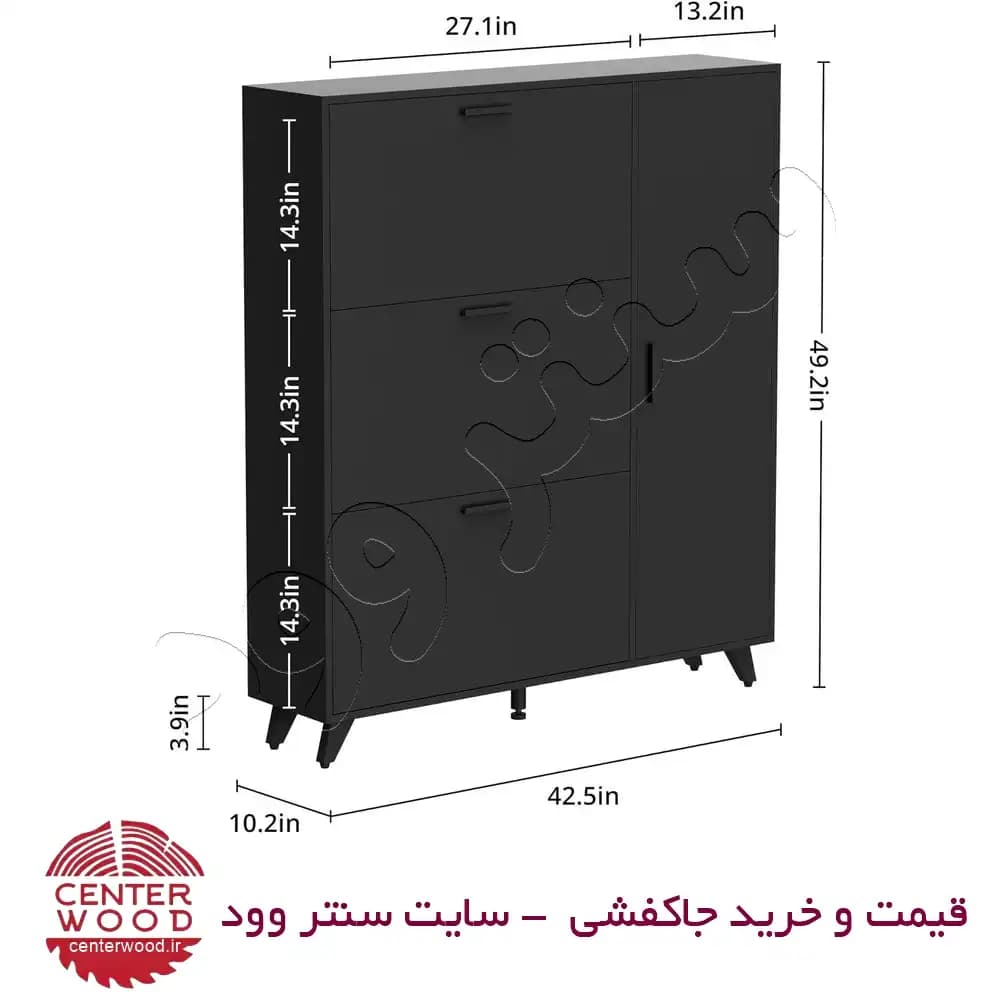 جاکفشی داشبوردی سه درب یک درب کابینتی کد 025 — تصویر ۶
