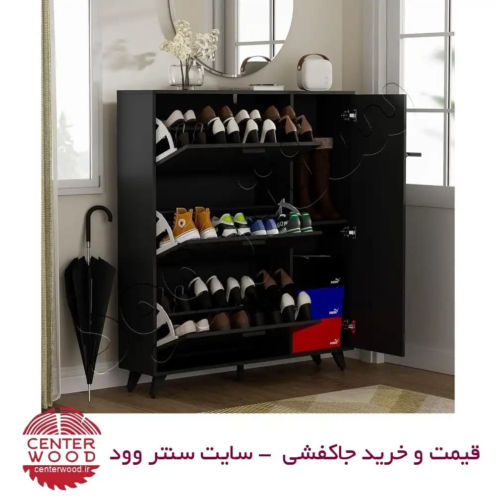 جاکفشی داشبوردی سه درب یک درب کابینتی کد 025 — تصویر ۵