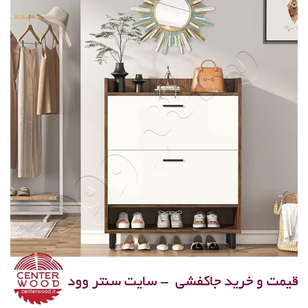 جاکفشی داشبوردی دو درب طاقچه ای باکس دار کد 021