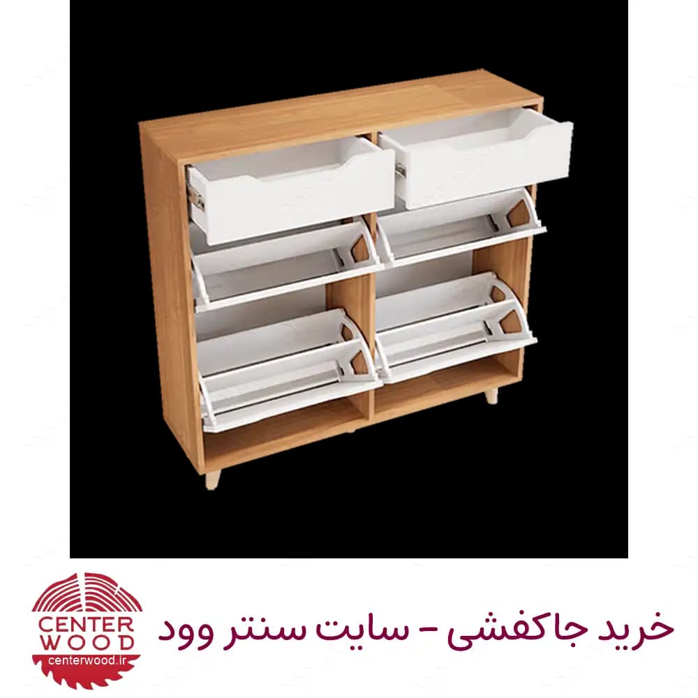 جاکفشی داشبوردی چهار درب دو کشو کد 067 — تصویر ۴