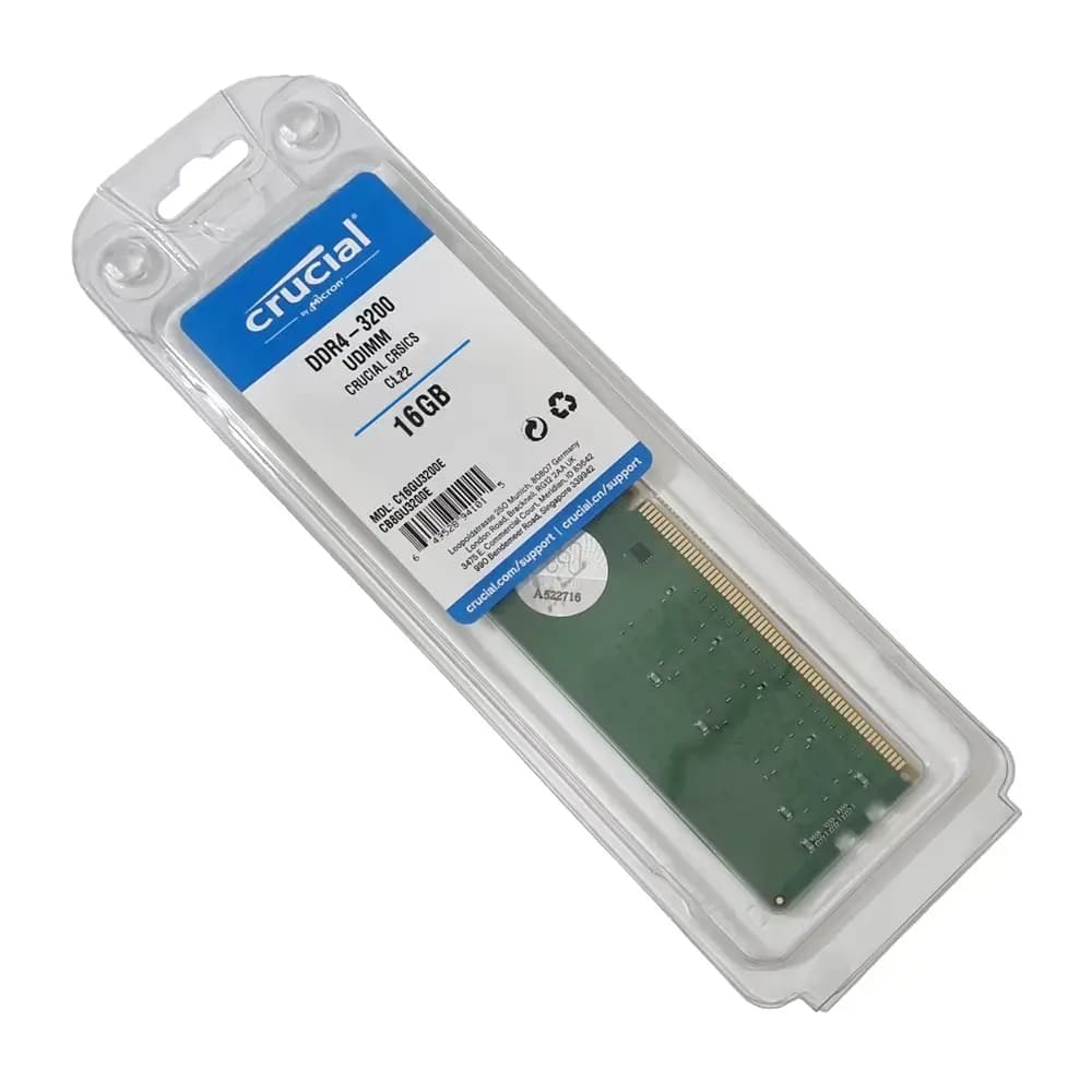 رم کامپیوتر کروشیال مدل 16GB DDR4 3200MHz — تصویر ۴