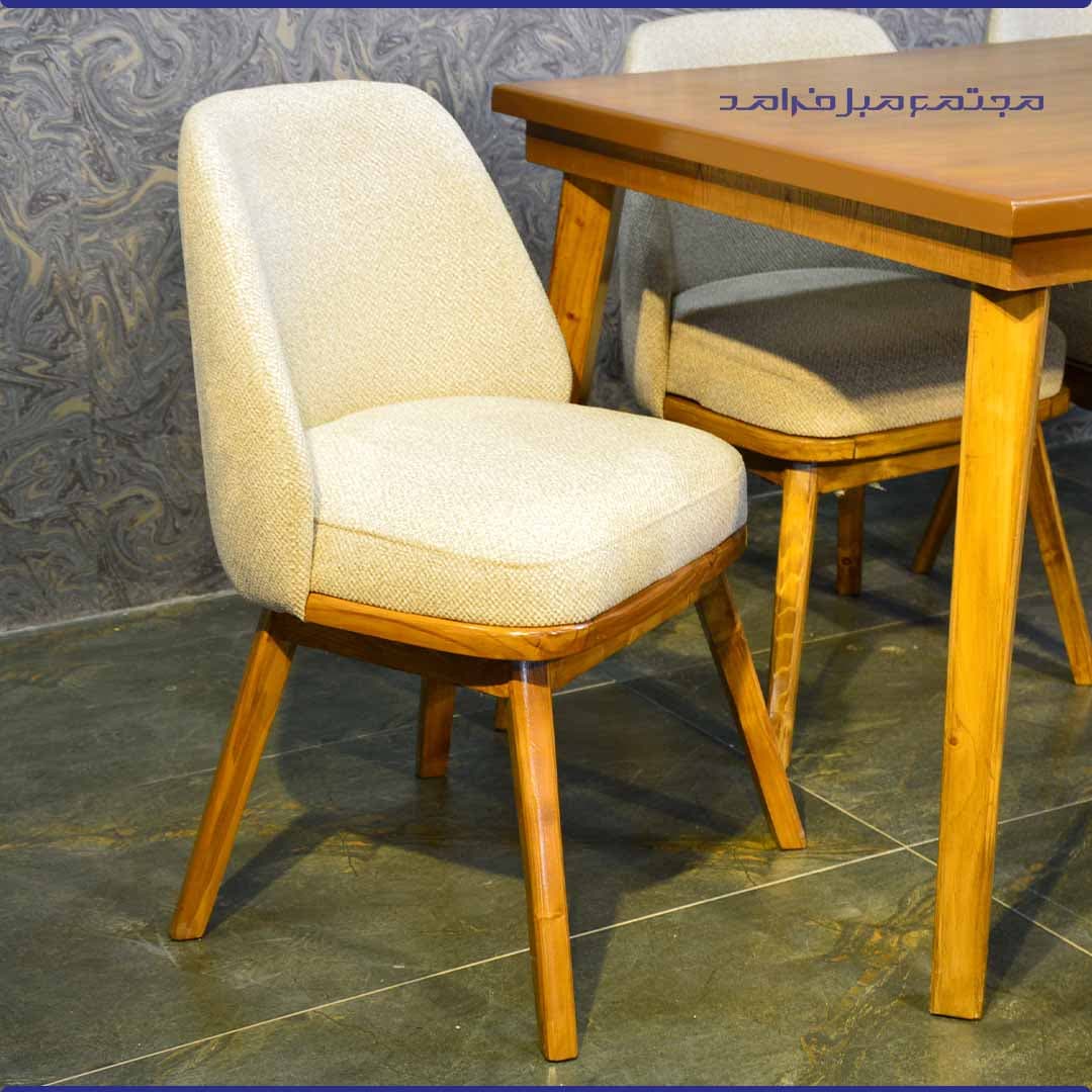 میز ناهار خوری 6 نفره مدل آنیل با صندلی و نیمکت — تصویر ۳