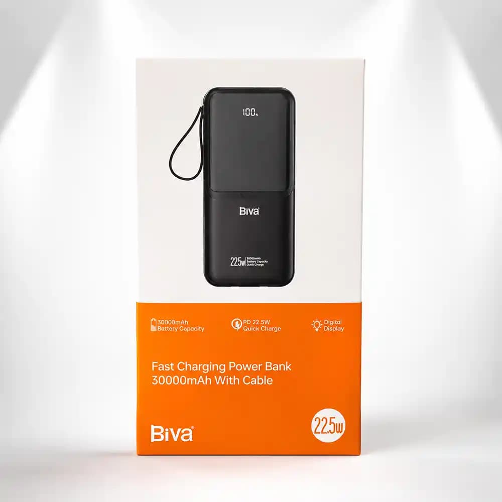 پاوربانک بیوا (BIVA) مدل BP-037 ظرفیت 30000میلی آمپر