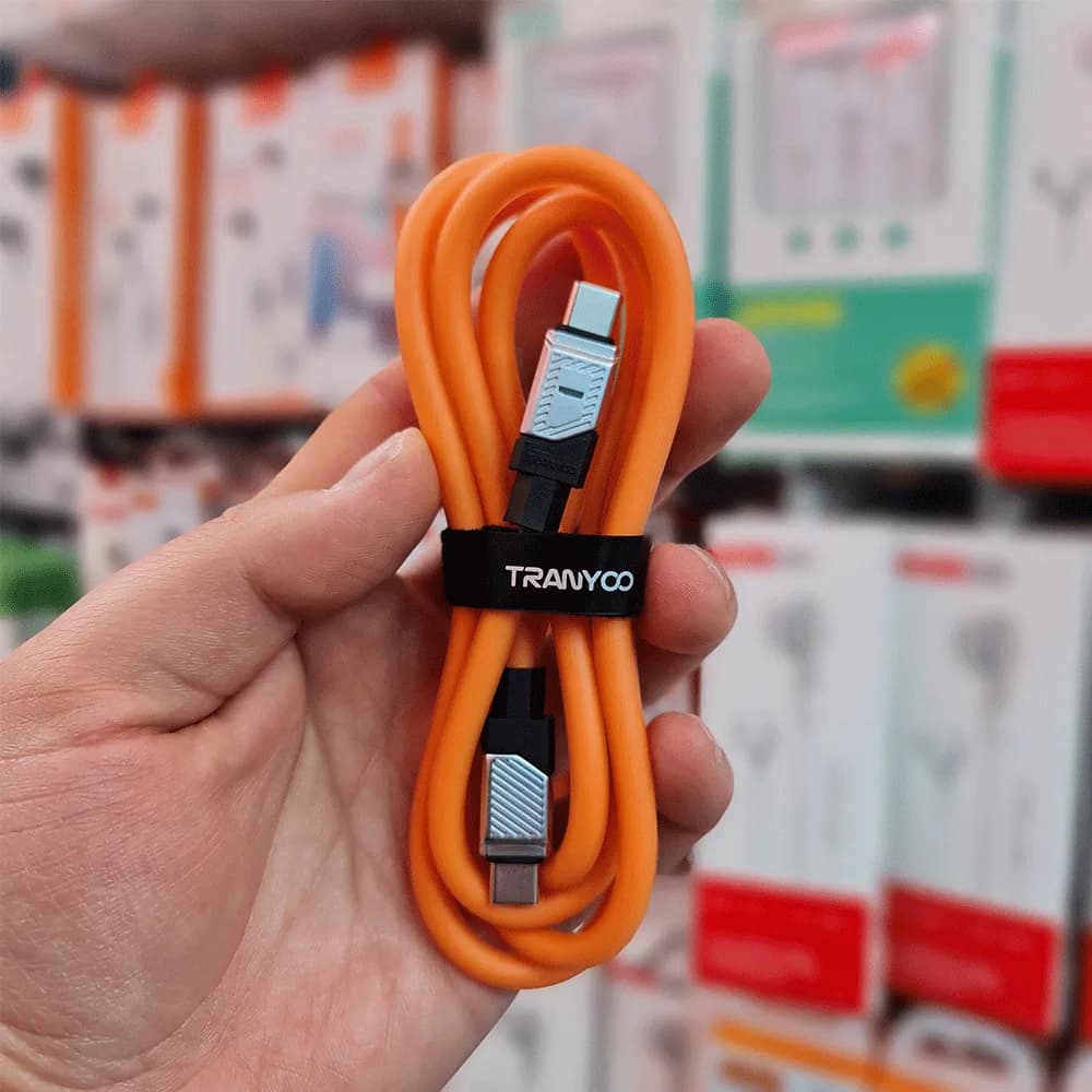 کابل شارژ دوسر تایپ سی ترانیو (TRANYOO) مدل CC2 — تصویر ۲
