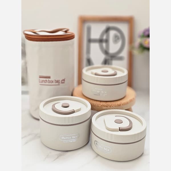لانچ باکس (ست ظرف حمل غذا) 3 تکه Lunch Box Bag — تصویر ۴