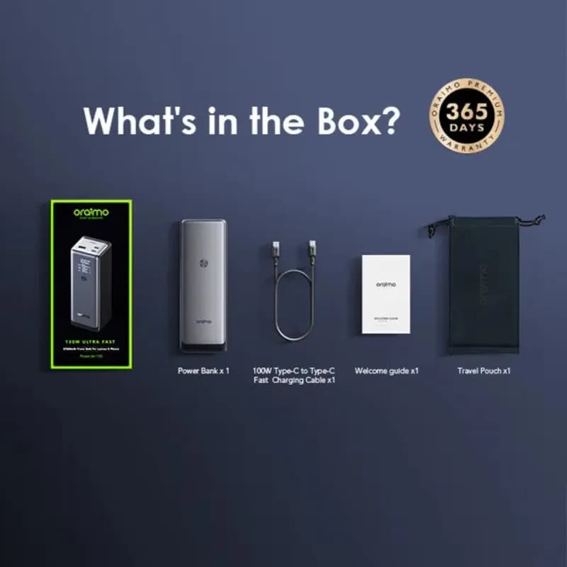 پاوربانک اورایمو مدل OPB-727SQ 130 W ظرفیت 27600 میلی آمپر ساعت — تصویر ۳