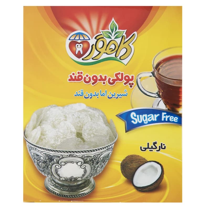 پولکی بدون قند نارگیلی کامور | 150 گرم