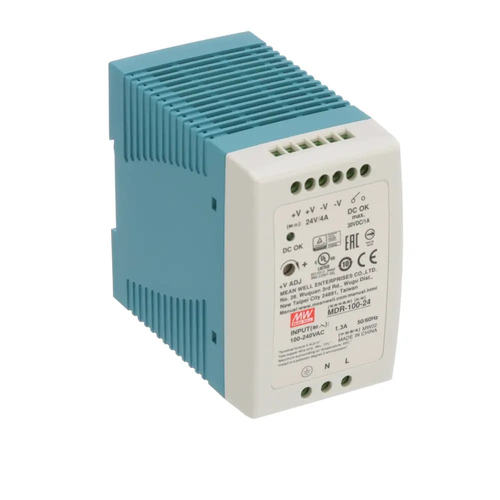 منبع تغذیه 24 ولت 4 آمپر MDR-100-24