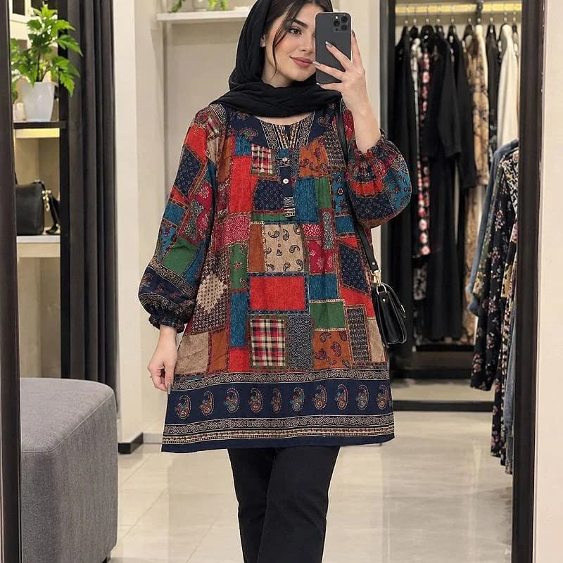 تونیک مانتویی نخی چهل تیکه اندونزی وارداتی زنانه/کد29882 — تصویر ۳