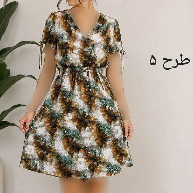 سارافن نخی گلدار کوتاه خارجی زنانه /کد29875 — تصویر ۵
