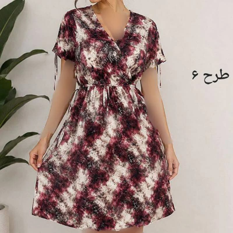سارافن نخی گلدار کوتاه خارجی زنانه /کد29875 — تصویر ۶