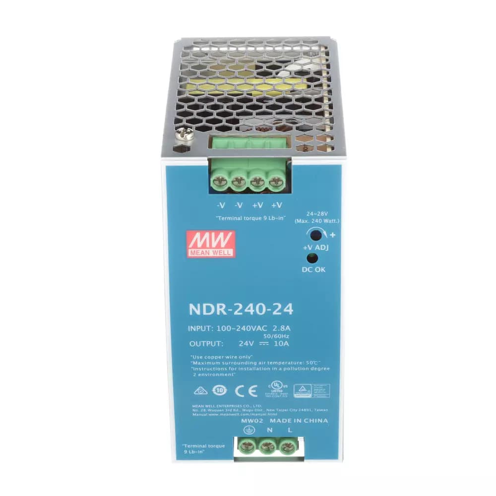 منبع تغذیه 24 ولت 10 آمپر NDR-240-24 — تصویر ۲