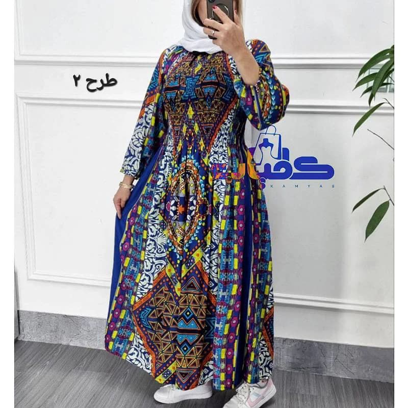پیراهن ساحلی نخی وارداتی هندی طرح درسا/کد29807 — تصویر ۷