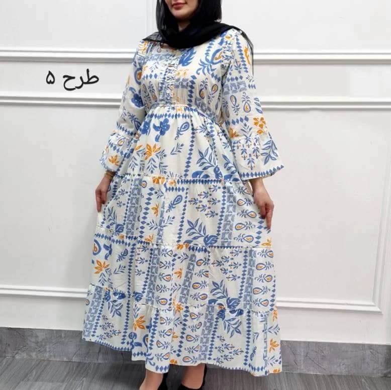 استایل لاکچری باپیراهن ساحلی عروسکی نخی هندی زنانه/کد29733 — تصویر ۶