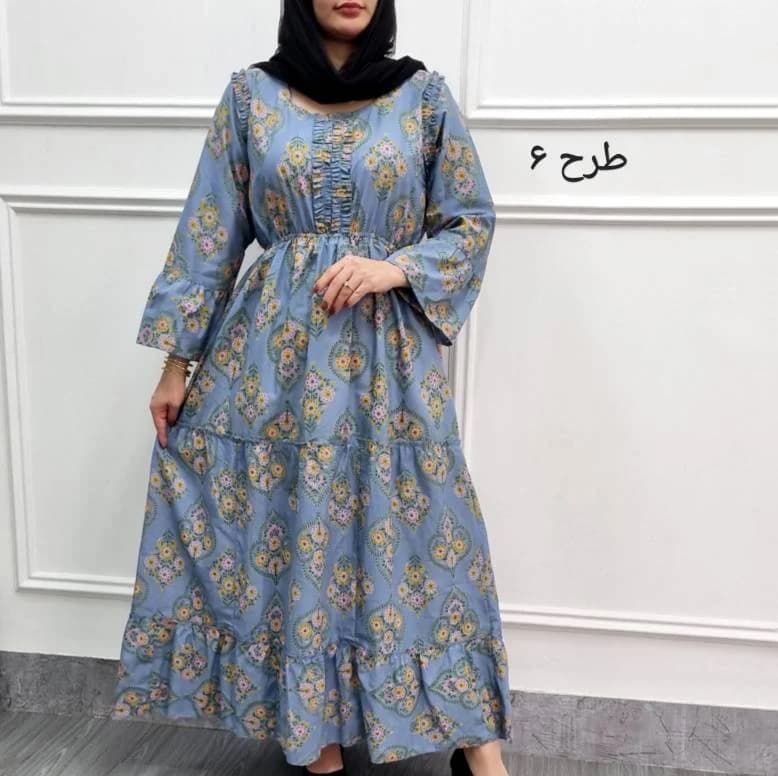 استایل لاکچری باپیراهن ساحلی عروسکی نخی هندی زنانه/کد29733 — تصویر ۷
