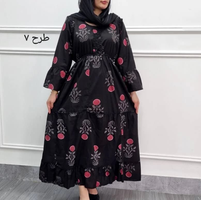 استایل لاکچری باپیراهن ساحلی عروسکی نخی هندی زنانه/کد29733 — تصویر ۸