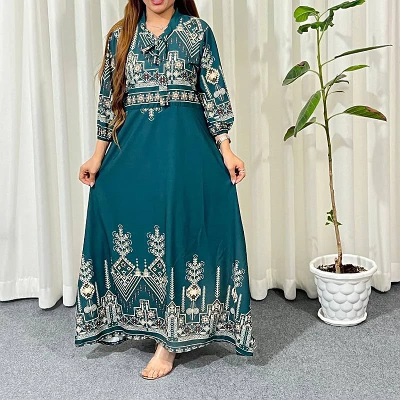 استایل شیک ومزونی باپیراهن ساحلی بوگاتی طرح کامپیوتری/کد29406 — تصویر ۳