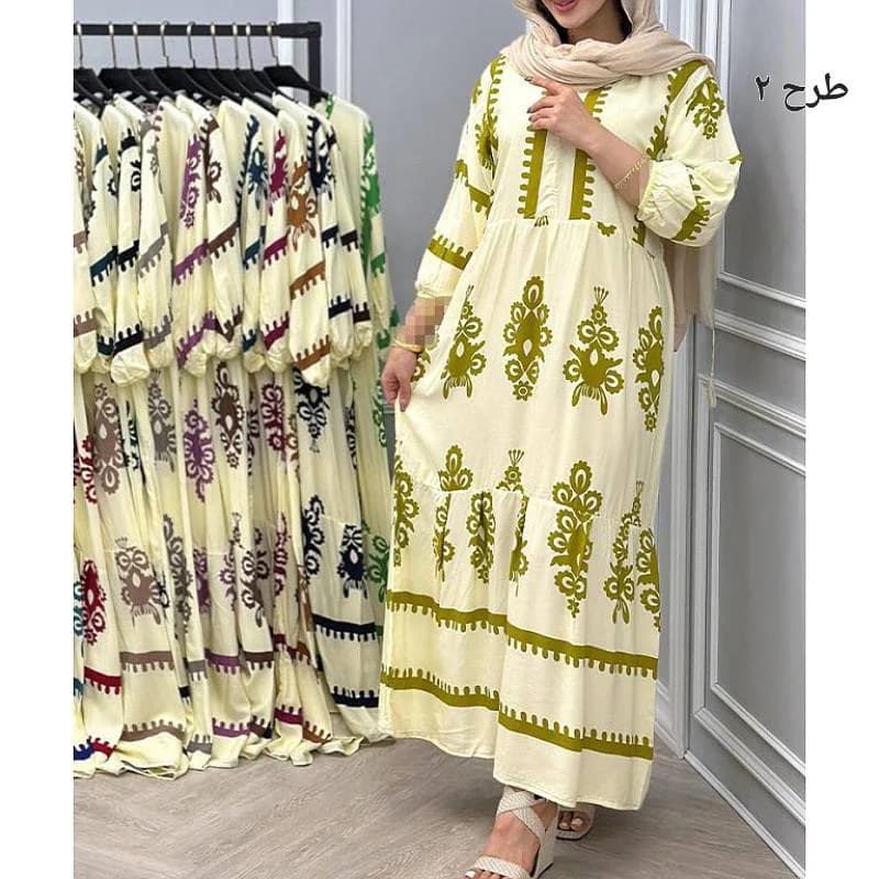 پیراهن ساحلی نخی باکیفیت(اورجینال) زنانه/کد29386 (تخفیف ویژه) — تصویر ۳