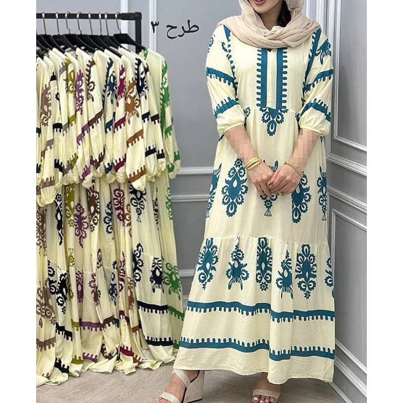 پیراهن ساحلی نخی باکیفیت(اورجینال) زنانه/کد29386 (تخفیف ویژه) — تصویر ۴