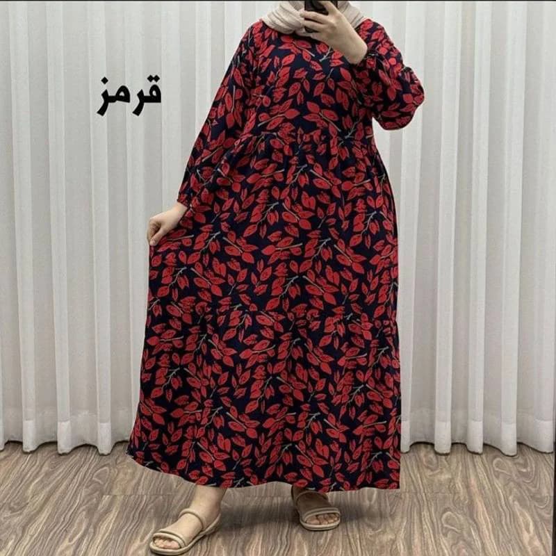 پیراهن ساحلی نخی زنانه گل مریم/کد29260 — تصویر ۲