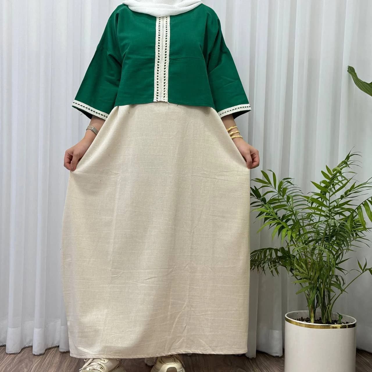 ست کراپ سارافن لینن یه استایل لاکچری زنانه_ کد29207 — تصویر ۴