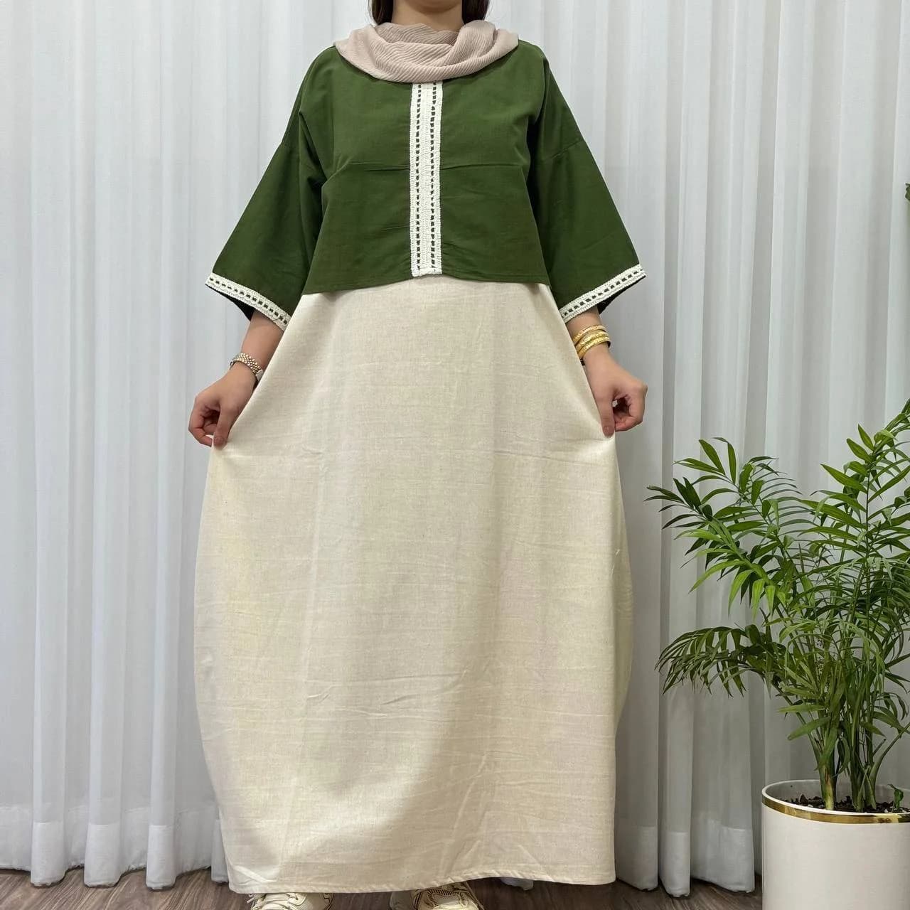 ست کراپ سارافن لینن یه استایل لاکچری زنانه_ کد29207 — تصویر ۳