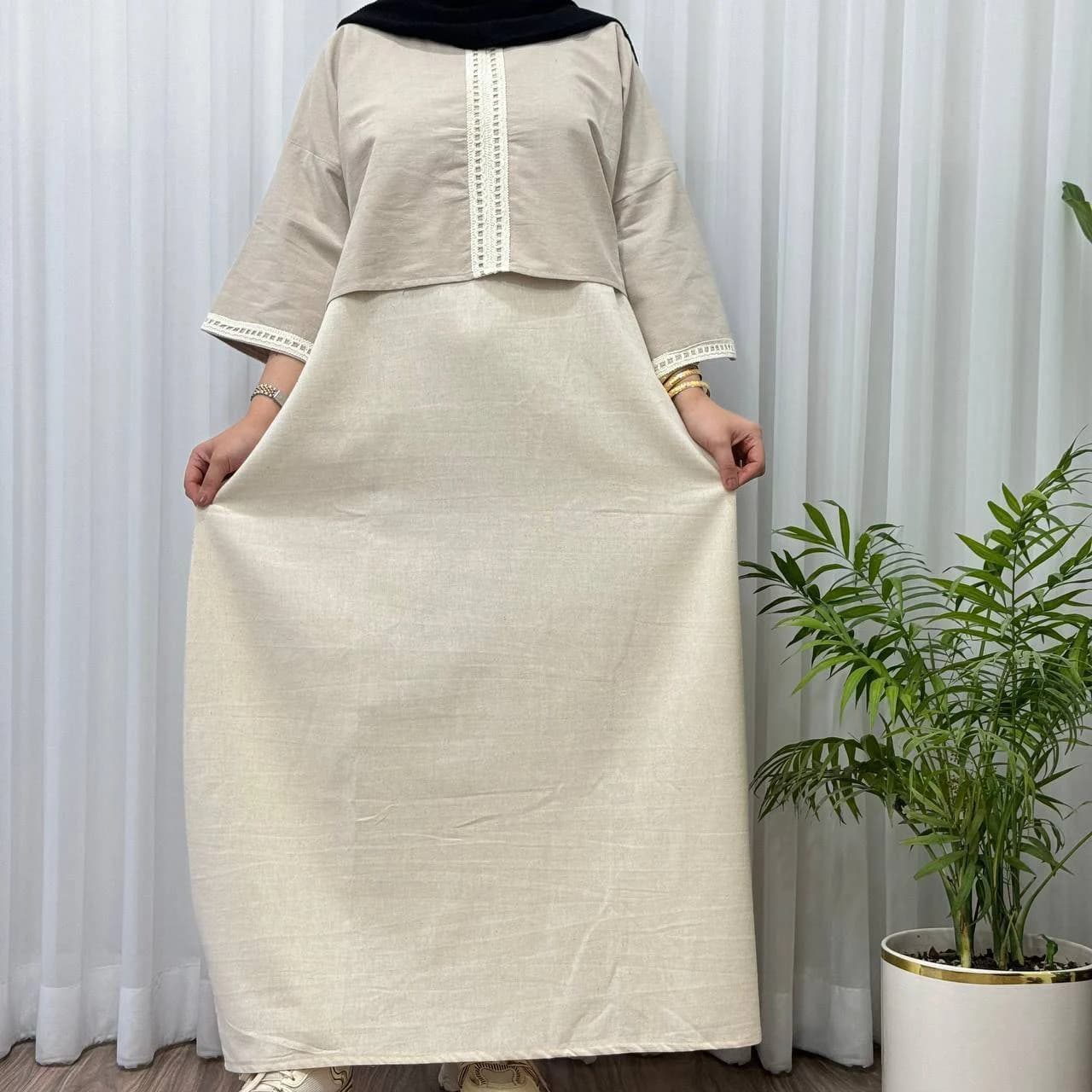ست کراپ سارافن لینن یه استایل لاکچری زنانه_ کد29207 — تصویر ۶
