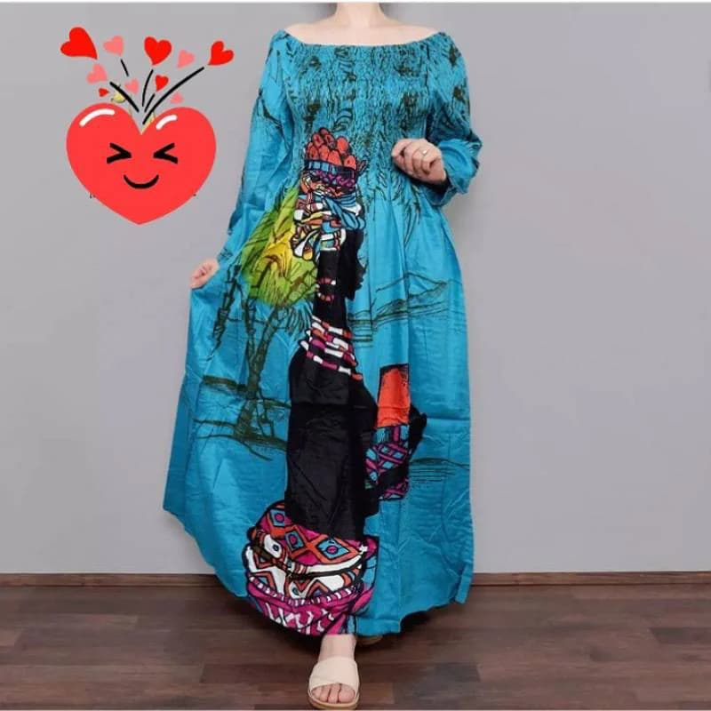 پیراهن ساحلی نخی طرح افریقای وارداتی هندی/ کد29198 — تصویر ۸
