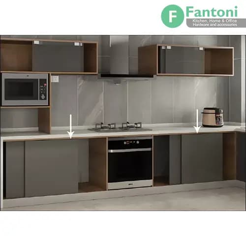 مکانیـزم تاپ لاین TM3 دو درب توکار چوبی فانتونی K524 و K423