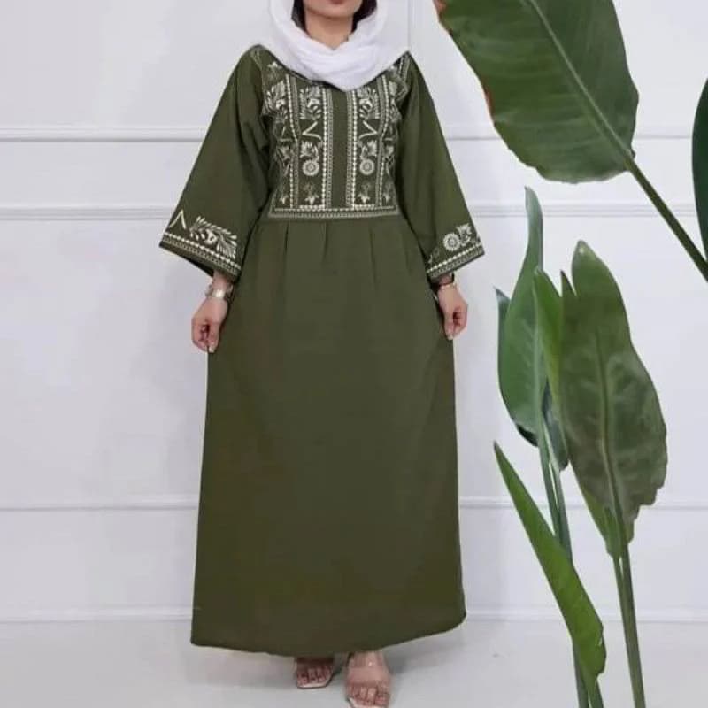 پیراهن ساحلی لینن کفتان چاپی صنم/کد2958 — تصویر ۵