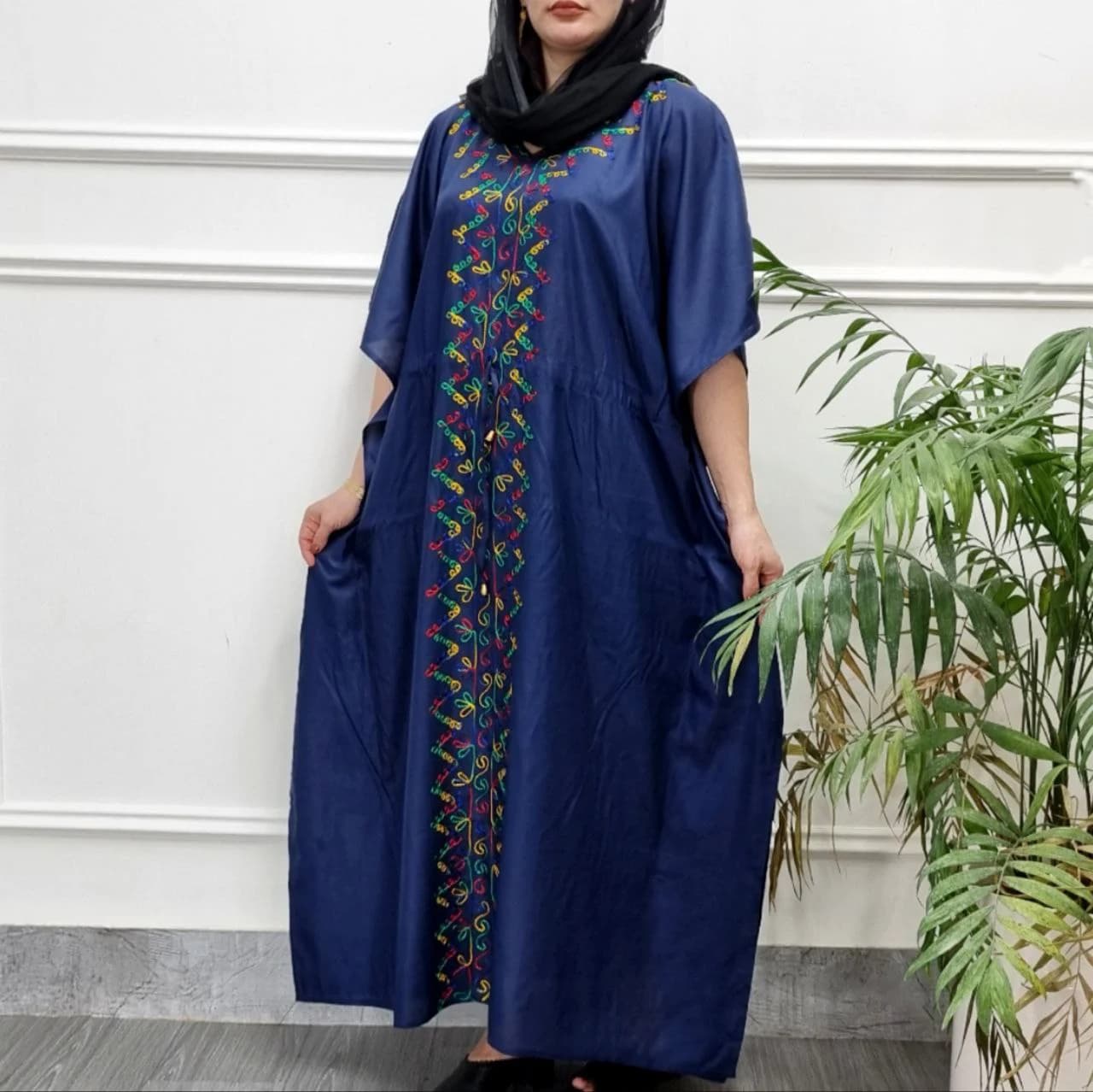 پانچ ساحلی نخی گلدوزی زنانه هندی یه استایل راحت وخوشگل/کد2937 — تصویر ۷