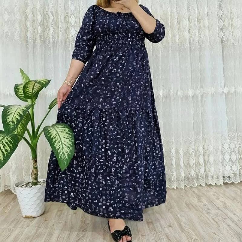 استایل لاکچری باپیراهن ساحلی عروسکی نخی هندی زنانه/کد2933 — تصویر ۸