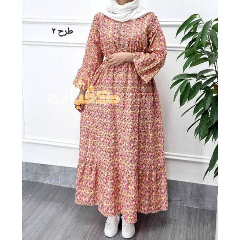 استایل لاکچری باپیراهن ساحلی عروسکی نخی هندی زنانه/کد2933 — تصویر ۴