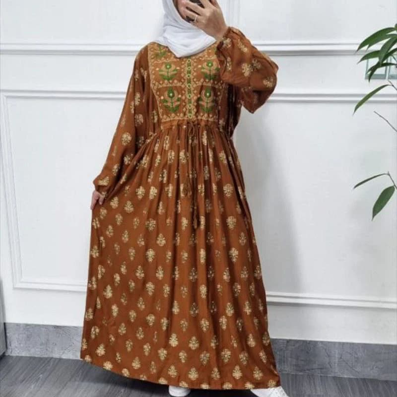 استایل لاکچری ومزونی باپیراهن ساحلی نخی اورجینال گلدوزی وارداتی(اصلی)/کد2932 — تصویر ۷
