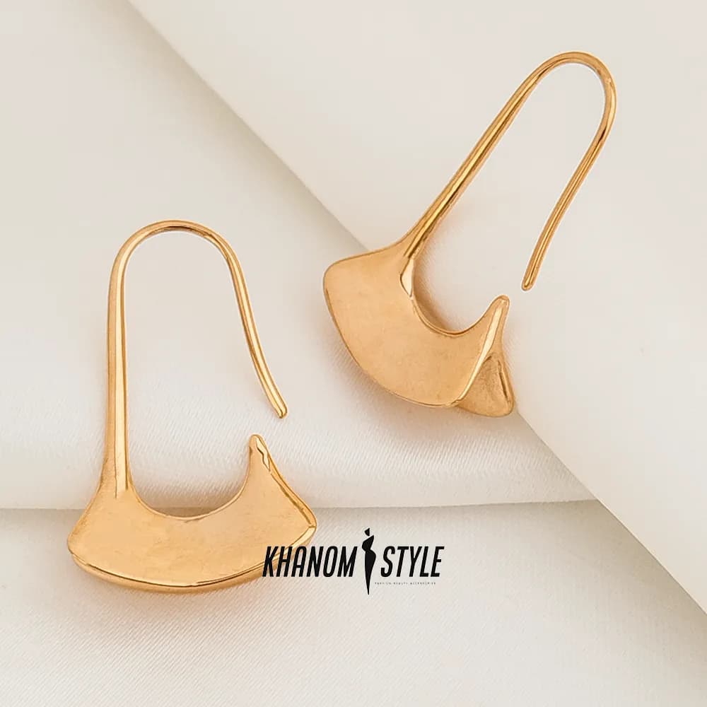 گوشواره ژوپینگ طرح هلالی کد E6023