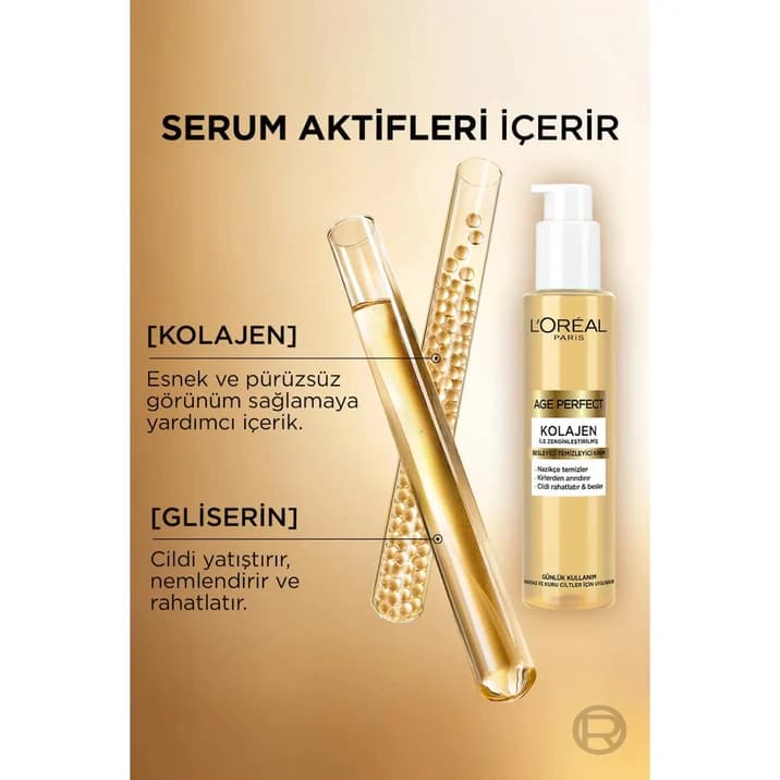 ژل شستشو صورت کلاژن ساز لورال Loreal مدل Age Perfect حجم 150 میل — تصویر ۳